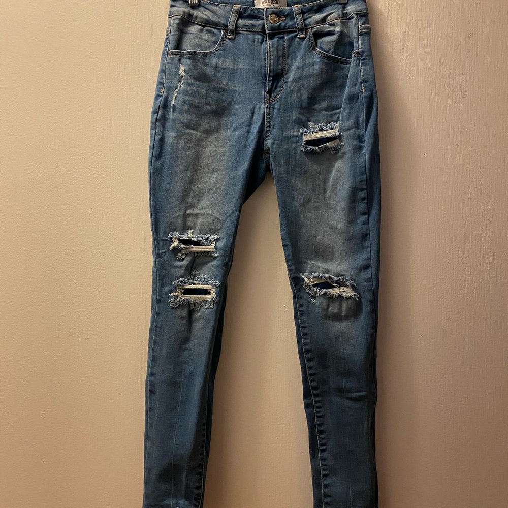 Wax Jean Patched Jeans